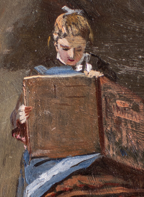 Ernst Hancke - Lesendes Mädchen - o.J. - Öl