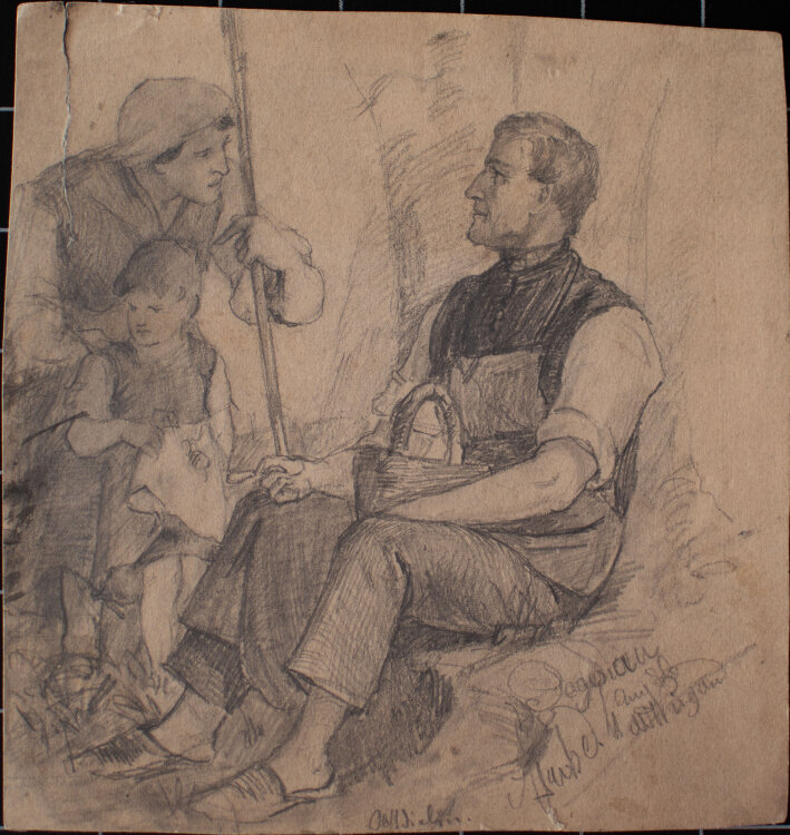 Konrad Weigand - Familiebildniss - 1880 - Zeichnung