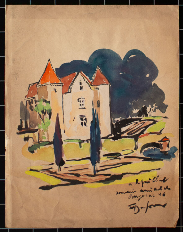 Emilien Dufour - Schloss in einer Landschaft - 1940 -...