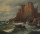 Carl Bille - Segelschiff vor felsiger Küste - 1863 - Öl