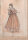 unbekannt - Frau im Barockkleid - 19/20. Jahrhundert - aquarellierte Zeichnung