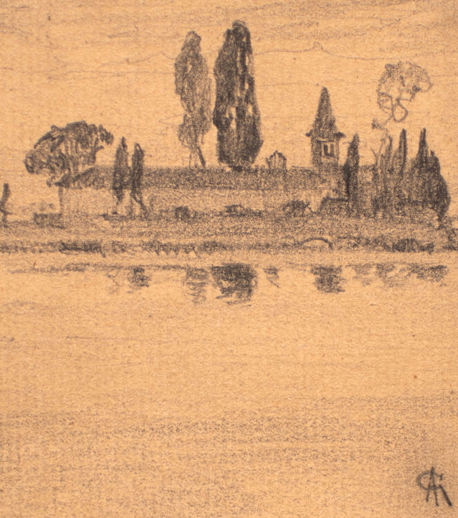 CA" - Kircheninsel - 20. Jahrhundert - Zeichnung"