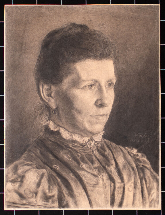 Walter Heyland - Frauenporträt - um 1900 - Zeichnung