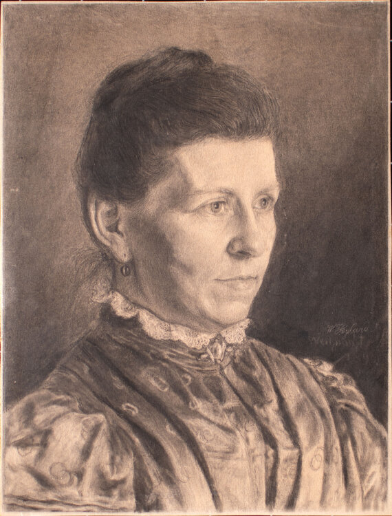 Walter Heyland - Frauenporträt - um 1900 - Zeichnung