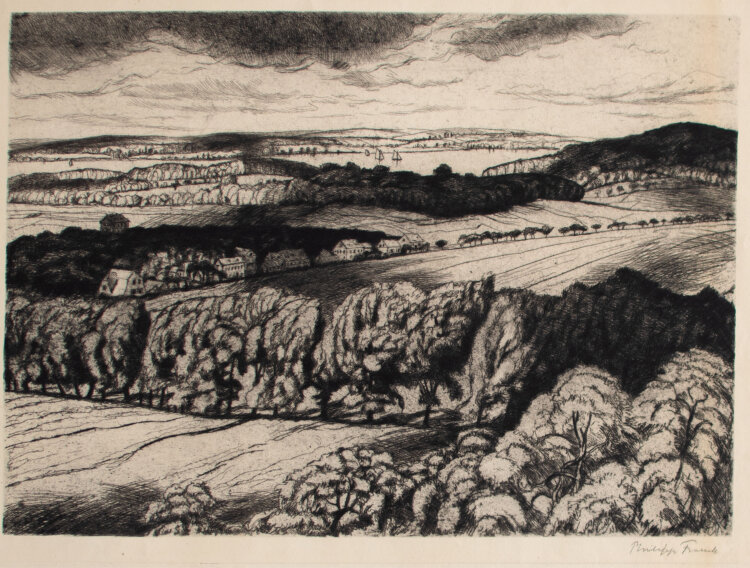Philipp Franck - Märkische Landschaft - um 1920 - Radierung