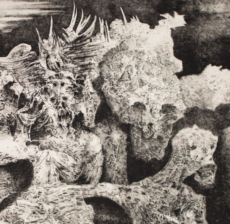 Joachim Lüdcke - Labyrinthische Landschaft - 1969 - Radierung