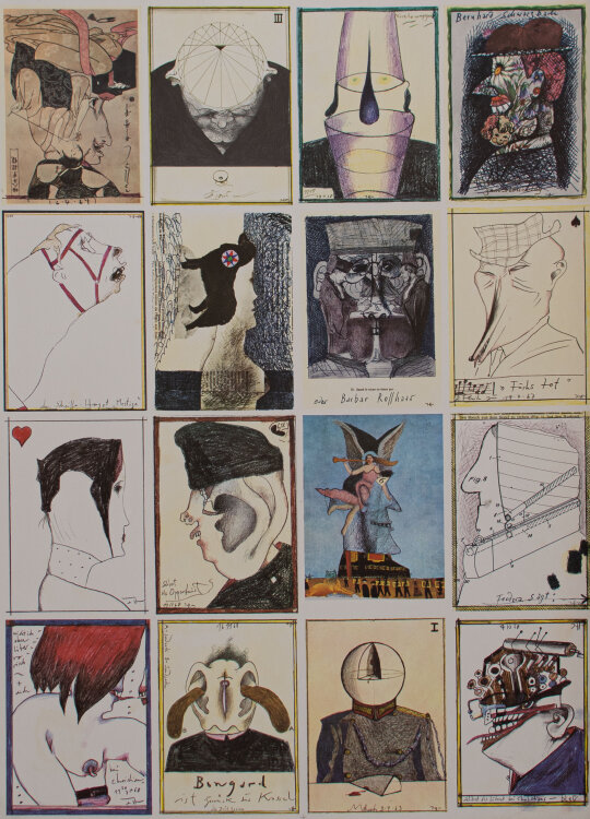 Horst Janssen - Postkarten von gestern, heute und vorgestern - 1969 - Offsetdruck