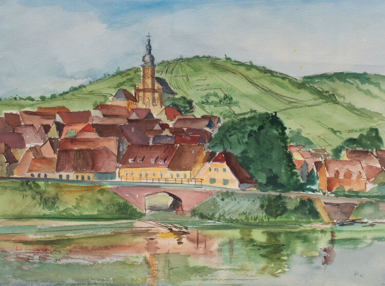 Gerhard Schulte-Dahling - Stadt am Main - 1941 - Aquarell