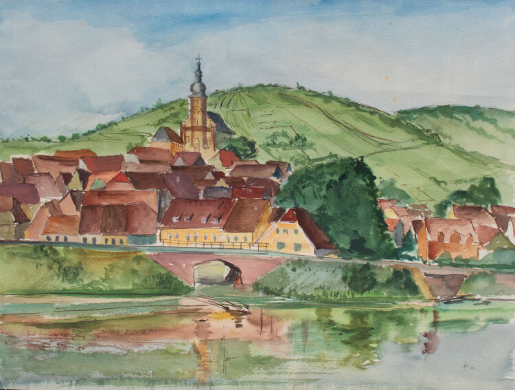 Gerhard Schulte-Dahling - Stadt am Main - 1941 - Aquarell