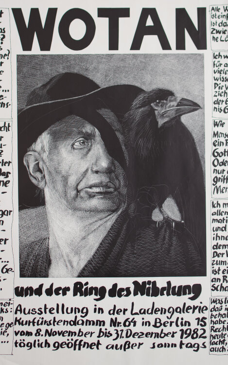 Johannes Grützke - Ausstellungsplakat Ladengalerie Kurfürstendamm Berlin - 1982 - Druckgrafik