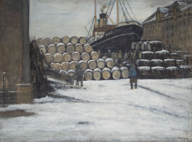 Otto Nielsen - Hafenarbeiter - 1948 - Öl