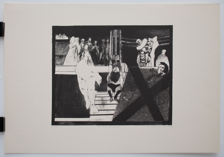 Konrad Jaensch - Mit Marionette - 1969 - Lithografie