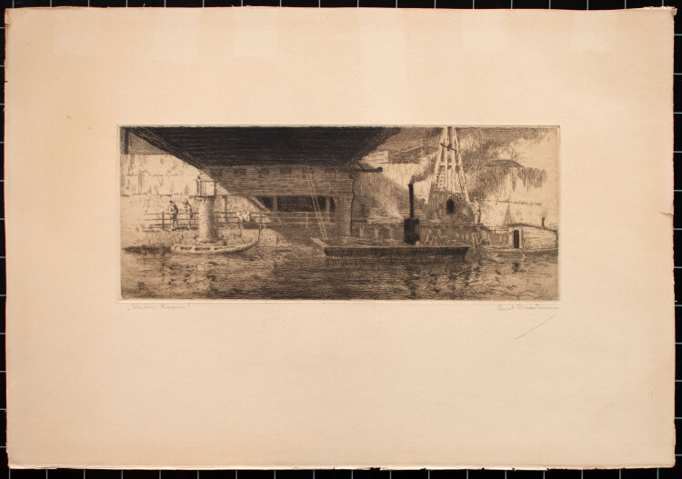 Arent Christensen - Ruder Broen - 1913 - Radierung