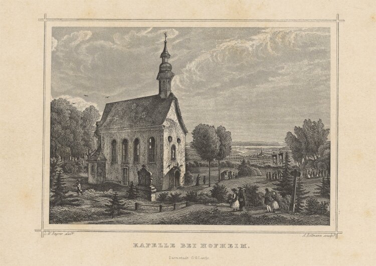A. Rottmann - Kapelle bei Hofheim - o.J. - Stahlstich
