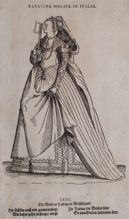 Hans Weigel - Patavina Mulier in Italia / Ein Weib zu Padua - 1577 - Holzschnitt