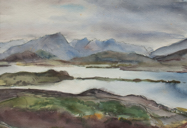 Gerhard Schulte-Dahling - Landschaft Norwegen - 1943 - Aquarell