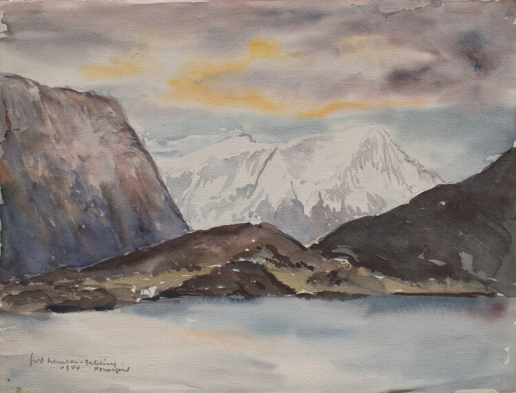 Gerhard Schulte-Dahling - Landschaft Norwegen - 1944 - Aquarell