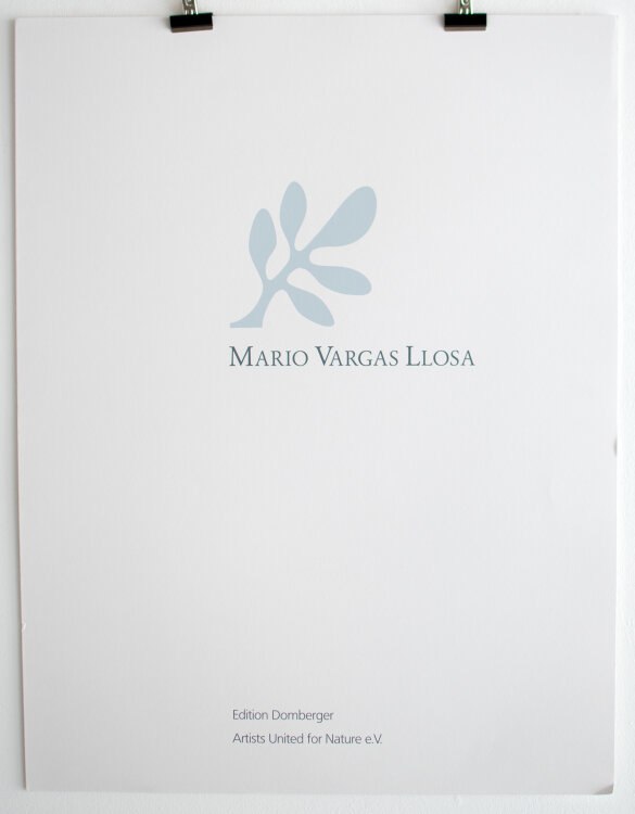 Mario Vargas Llosa - Lied des peruanischen Stammes der Machiguengas aus dem Roman des Autors/Künstlers el Hablador. - 1992 - Siebdruck