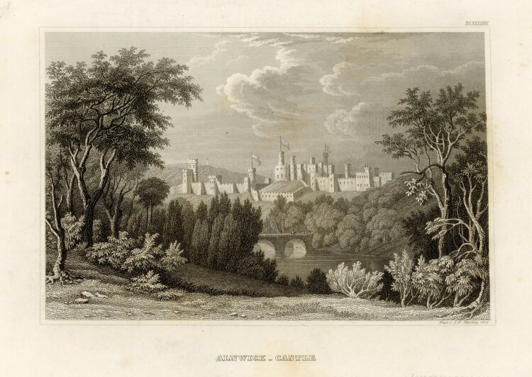 Johann Georg Martini - Alnwick-castle - 1848 - Stahlstich
