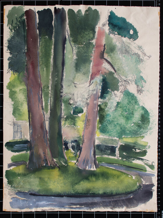 Gerhard Schulte-Dahling - Bäume - 1973 - Aquarell