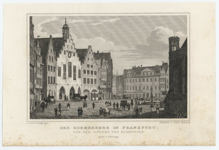 Carl Rauch - Roemerberg in Frankfurt am Main - 1837 -...