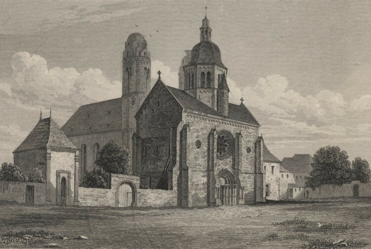 unbekannter Künstler - Pauluskirche zu Worms - 1837 - Stahlstich