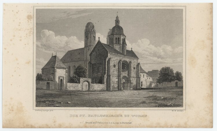 unbekannter Künstler - Pauluskirche zu Worms - 1837...
