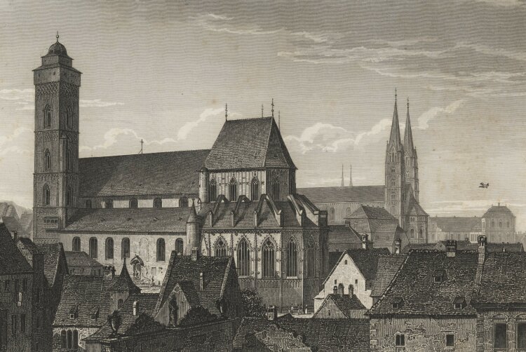 Carl Rauch - Pfarrkirche in Bamberg - 1837 - Stahlstich