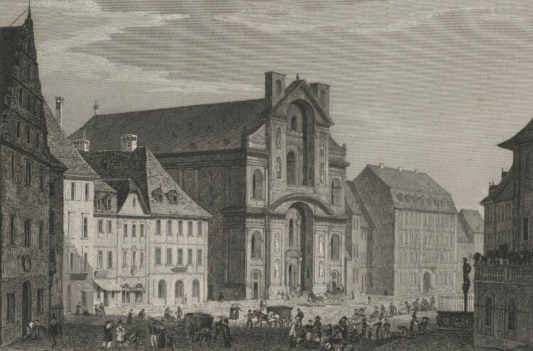 H. Hügel - Bamberg St. Martin - 1837 - Stahlstich