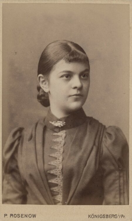 P. Rosenow - Porträt Dame Rosenow Königsberg - o.J. - Albuminabzug