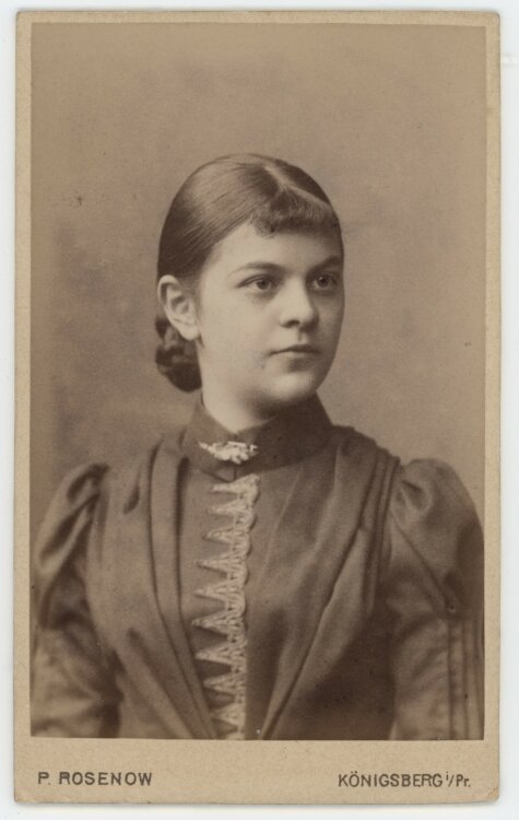 P. Rosenow - Porträt Dame Rosenow Königsberg - o.J. - Albuminabzug