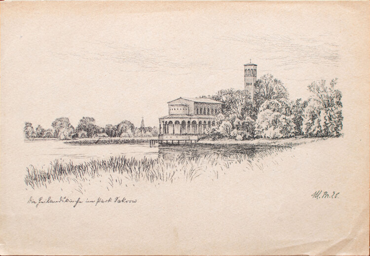 unbekannt - Sacrower Heilandskirche, Potsdam - 1920 - Lithografie
