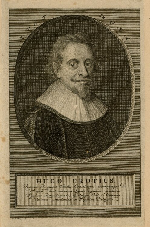 W. Broen - Bildnis des Hugo Grotius - o.J. - Kupferstich