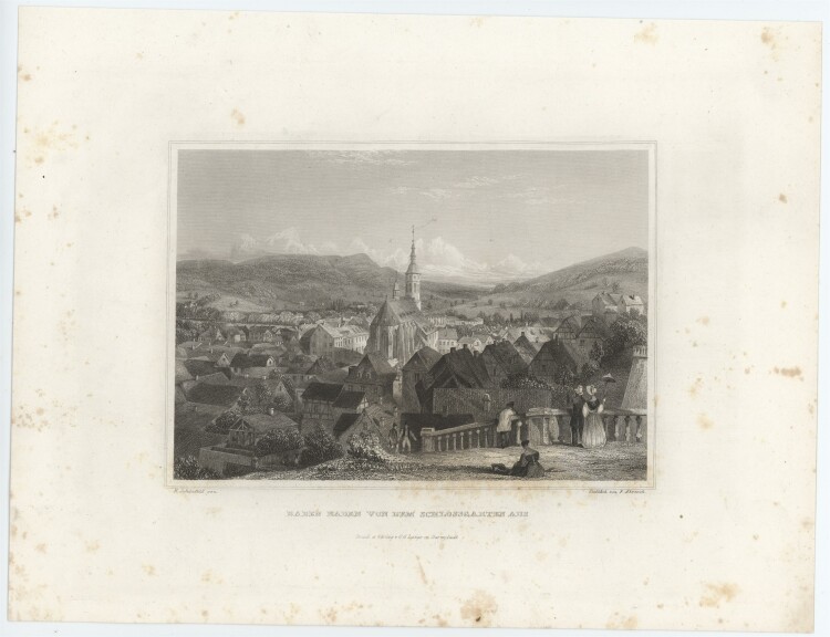 Friedrich Abresch - Stadt Baden Baden - 1837 - Stahlstich