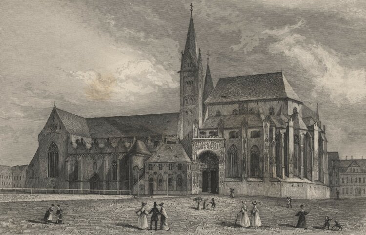 H. Hügel - Augsburger Dom - 1837 - Stahlstich