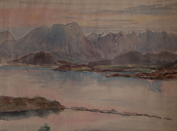 Gerhard Schulte-Dahling - Norwegischer Fjord - 1943 - Aquarell