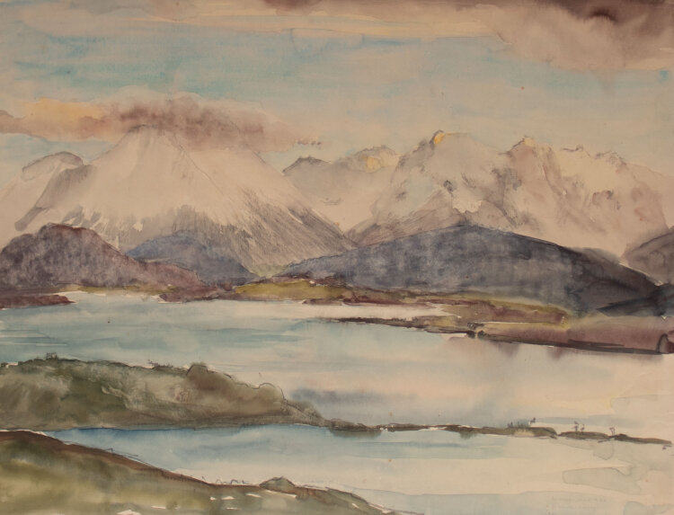 Gerhard Schulte-Dahling - Fjord in Norwegen - 1943 - Aquarell