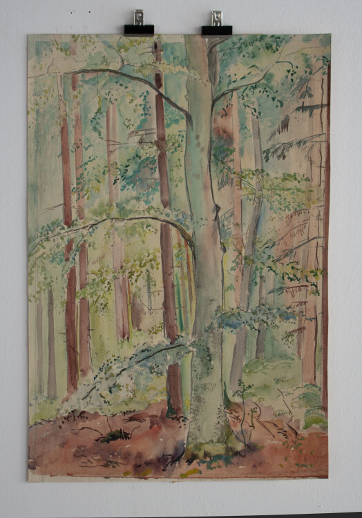 Gerhard Schulte-Dahling - Im Wald - 1938 - Aquarell