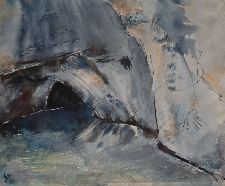 Gerhard Schulte-Dahling - Höhle - 1954 - Aquarell