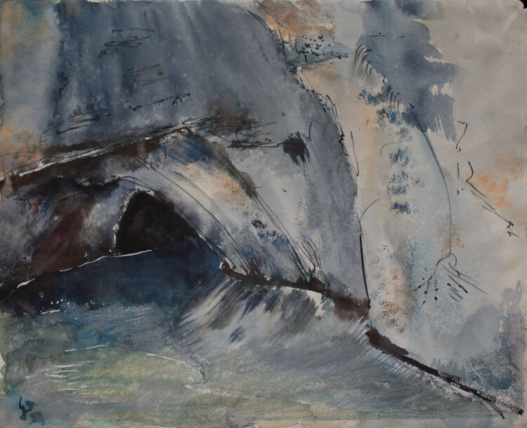 Gerhard Schulte-Dahling - Höhle - 1954 - Aquarell