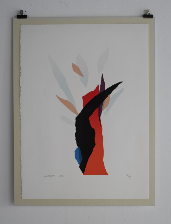 Giuseppe Santomaso - Abstrakte Darstellung - 1987 (?) - Farblithografie