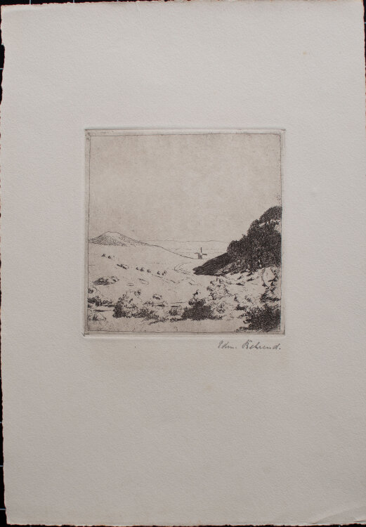 Edmund Behrend - Landschaft - o.J. - Radierung