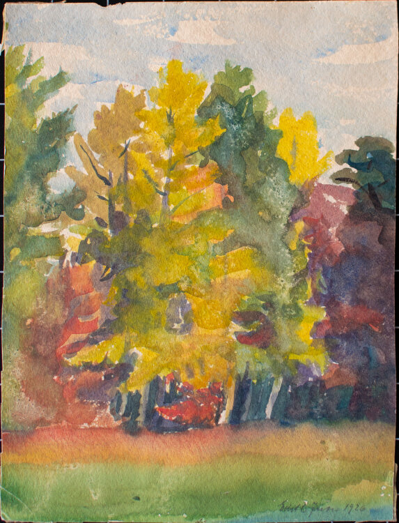 unbekannt - Waldlandschaft - 1926 - Aquarell