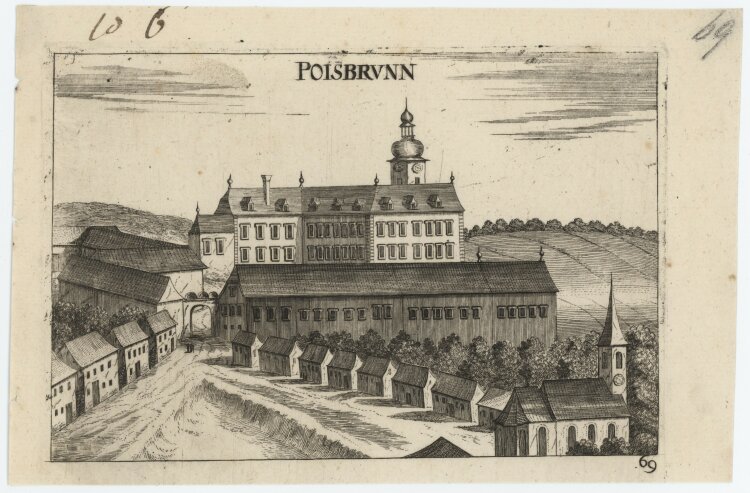 Georg Matthäus Vischer - Schloss Poysbrunn - 1672 - Kupferstich