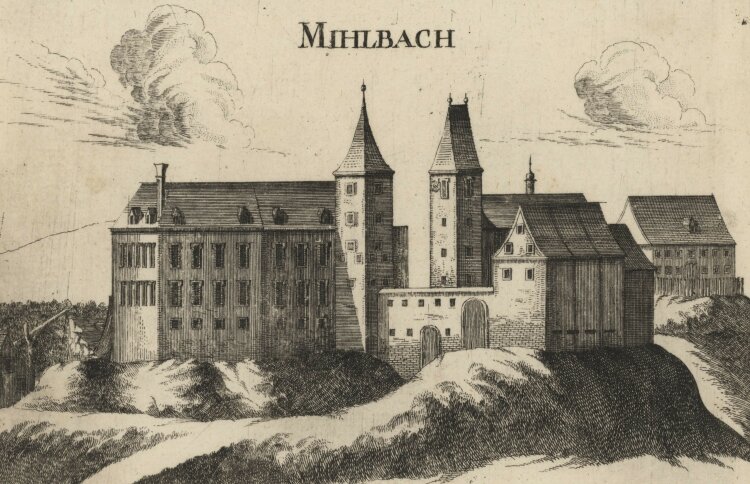 Georg Matthäus Vischer - Schloss in Mühlbach am Manhartsberg - 1672 - Kupferstich
