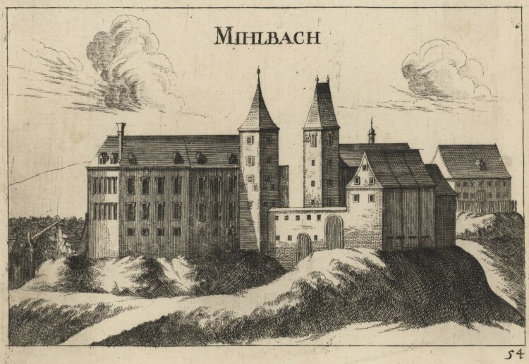 Georg Matthäus Vischer - Schloss in Mühlbach am Manhartsberg - 1672 - Kupferstich