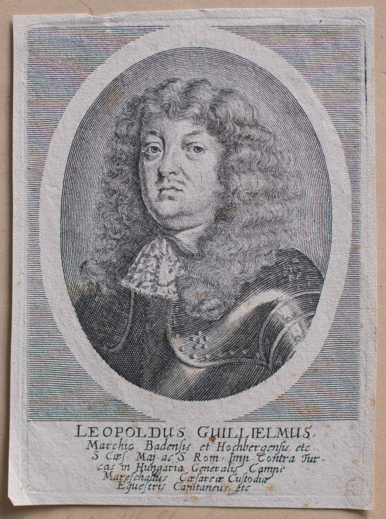 Matthäus Merian - Porträt Leopold Wilhelm von Baden-Baden - o.J. - Kupferstich