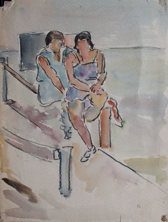 Gerhard Schulte-Dahling - Zwei Damen - 1931 - Aquarell