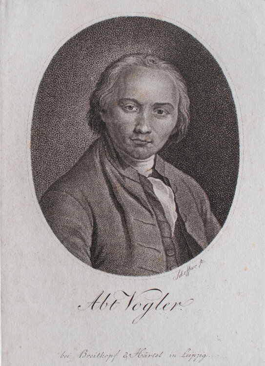 Johann Gottfried Scheffner - Porträt des Komponisten Georg Joseph Vogler - o.J. - Radierung