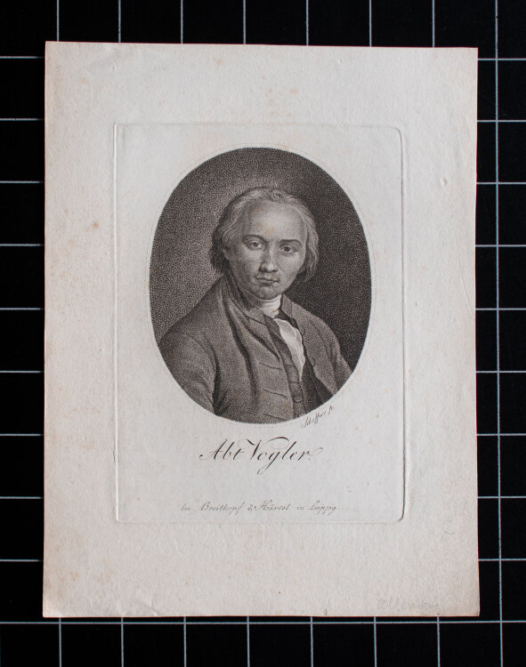 Johann Gottfried Scheffner - Porträt des Komponisten Georg Joseph Vogler - o.J. - Radierung